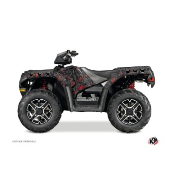 Kit Déco Quad Camo Polaris 850 Sportsman Forest Noir Rouge (2021-2023