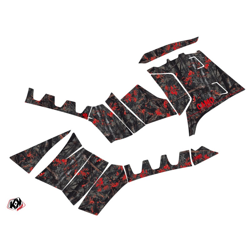 Kit Déco Quad Camo Polaris 850 Sportsman Forest Noir Rouge (2021-2023