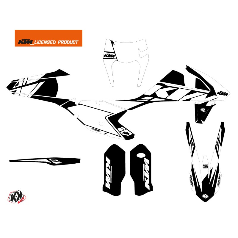 Kit Déco Moto Cross Reflex KTM EXC-EXCF Blanc