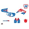Kit Deco Moto Cross Rask Honda 250 CR Bleu