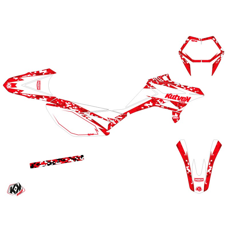 Kit Deco 50cc Predator Beta RR 50 Motard Blanc Rouge