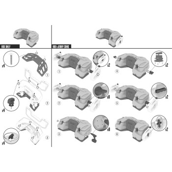 Nouveau Design Coffre Quad GKA TGB 1000 BLADE 120 Litres