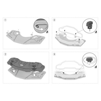 Coffre avant pour Loncin Xwolf 1000