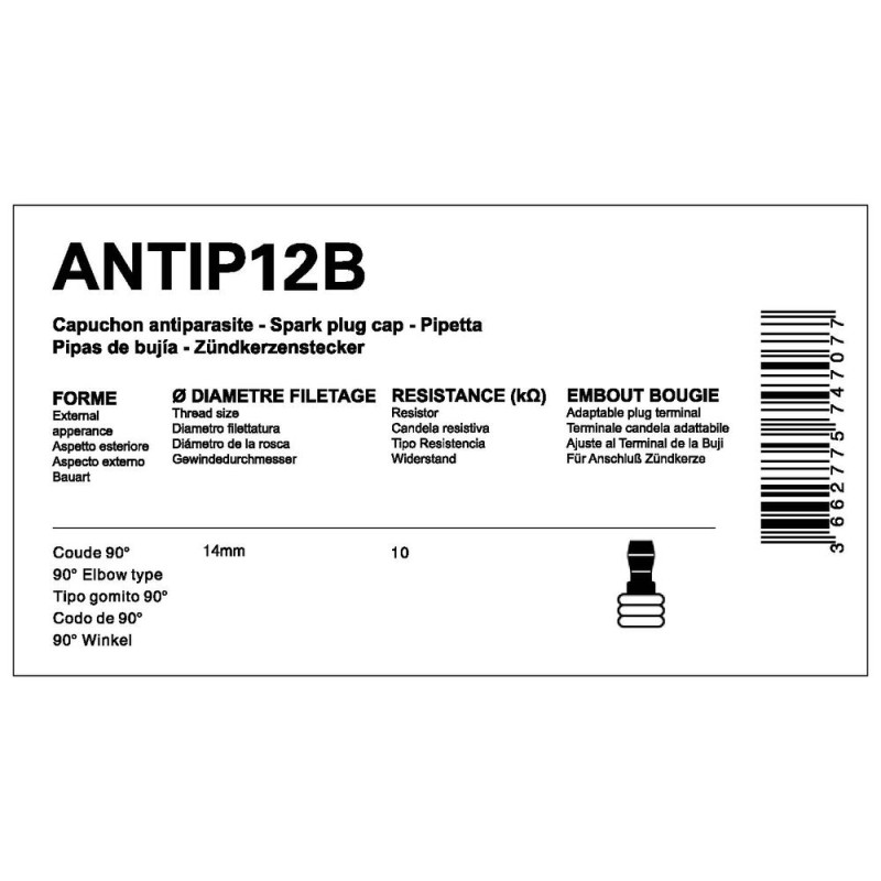 Capuchon Antiparasite BLISTER 10kΩ Avec Olive Bougie 14mm