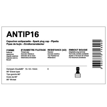 10 Antiparasites 0kΩ Avec Olive Bougie 10-12-14mm