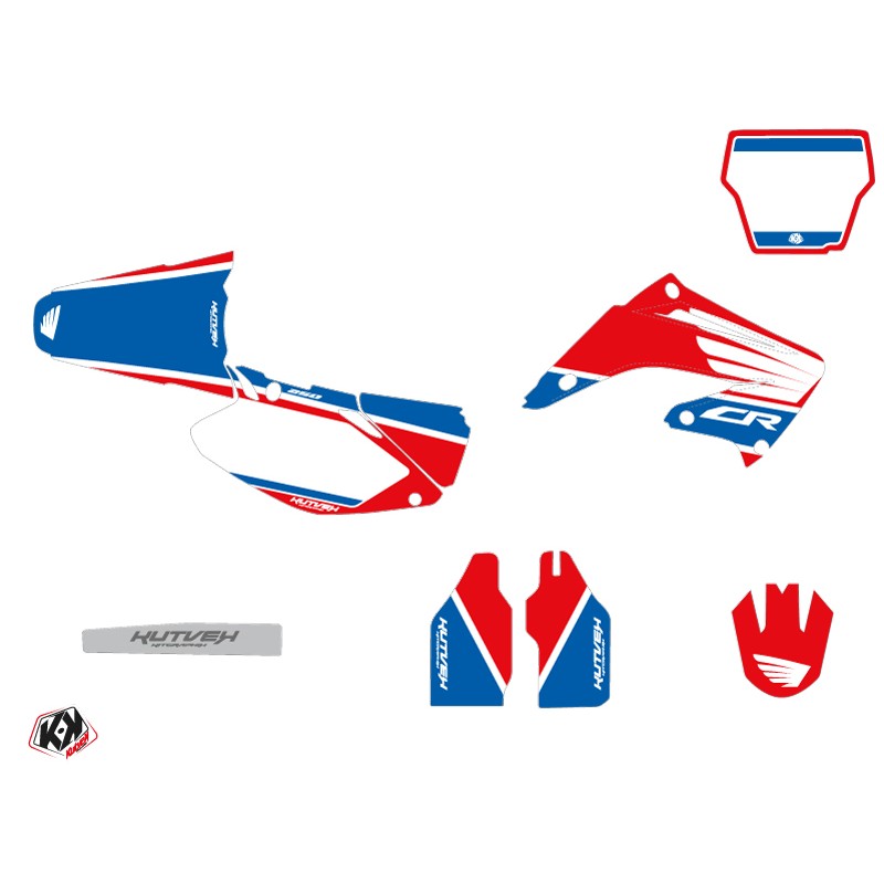 Kit Deco Moto Cross Wing Honda 250 CR Bleu