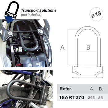 Antivol SRA - U ø18mm 245 mm - Homologués