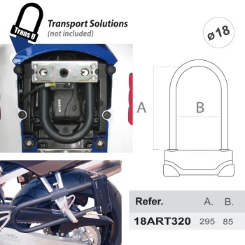 Antivol SRA - U ø18mm 295 mm - Homologués