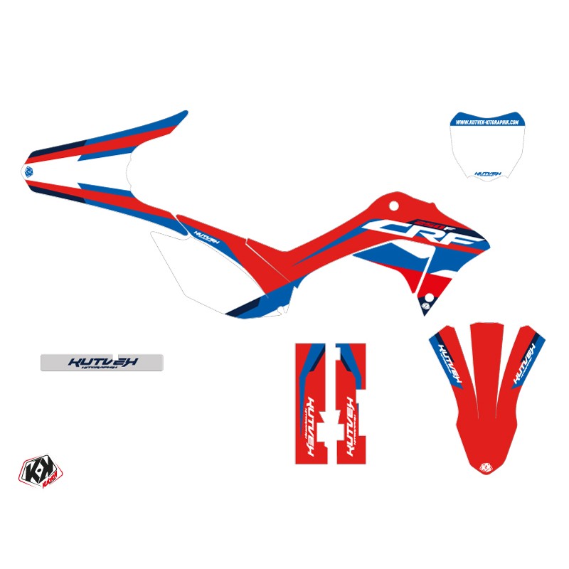 Kit Deco Moto Cross League Honda 250F CRF Rouge
