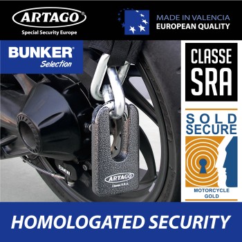 Cadena SRA - ø15mm + Chaîne 1200mm - gris martelé - Homologués