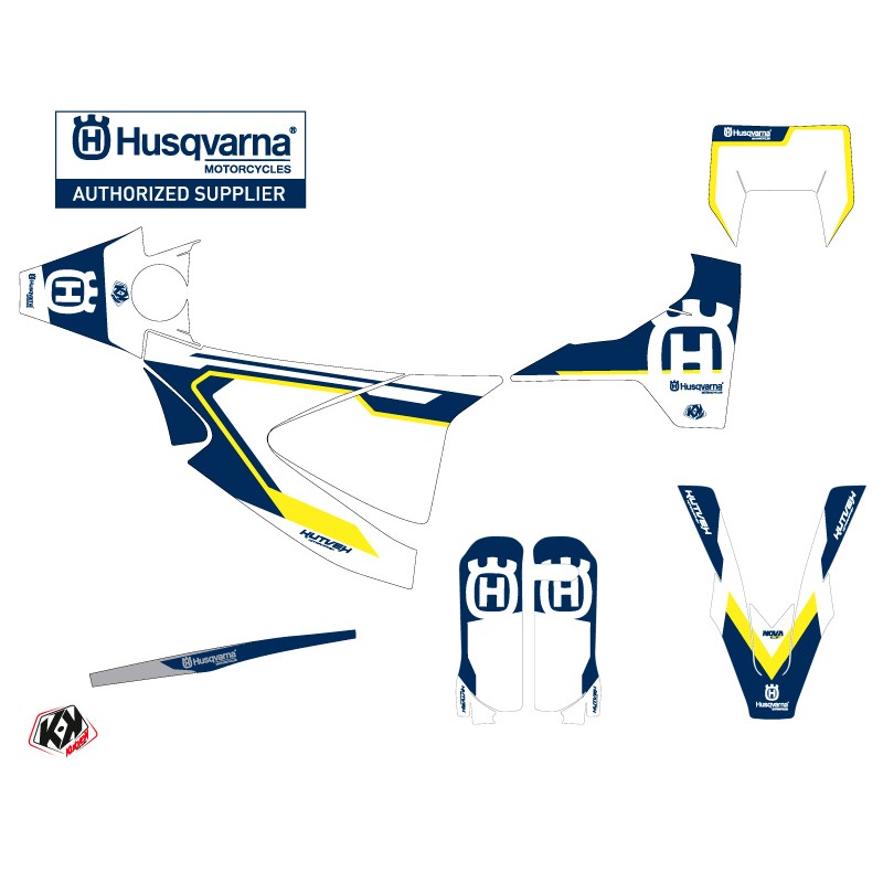 Kit Deco Moto Cross Nova Husqvarna 701 Enduro Bleu