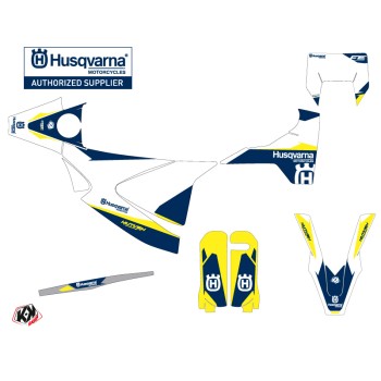 Kit Deco Moto Cross Orbit Husqvarna 701 Enduro Blanc