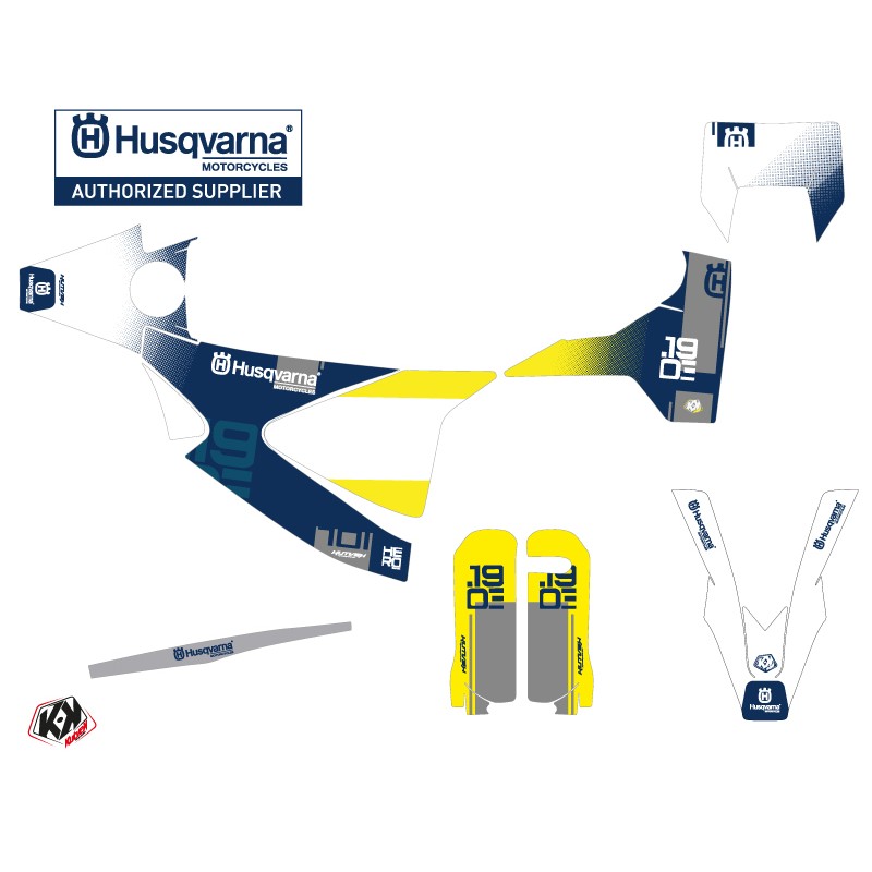Kit Deco Moto Cross Hero Husqvarna 701 Enduro Bleu