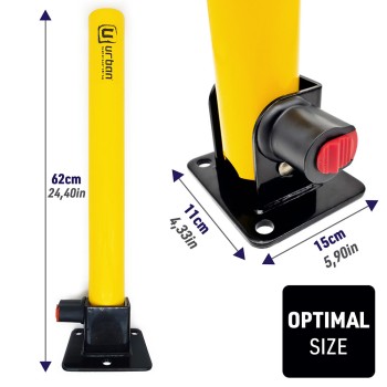 Antivol Voiture- Barrière Rabattable -Poteau Parking avec Serrure Uni