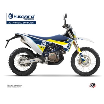 Kit Deco Moto Cross Heyday Husqvarna 701 Enduro Bleu Jaune