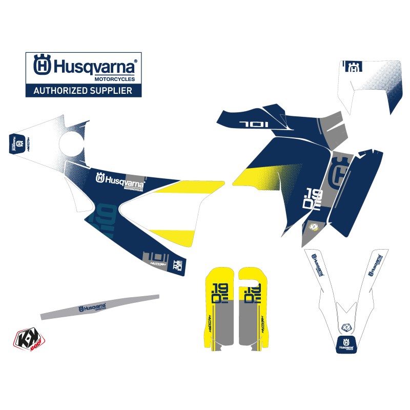Kit Deco Moto Cross Hero Husqvarna 701 Enduro LR Bleu