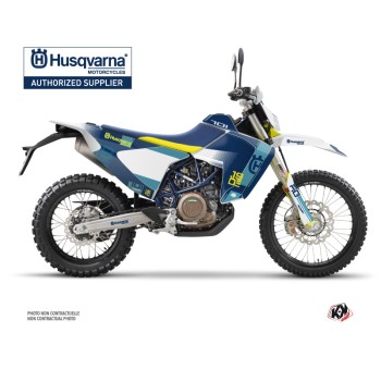 Kit Deco Moto Cross Hero Husqvarna 701 Enduro LR Bleu Jaune