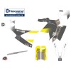 Kit Deco Moto Cross Hero Husqvarna 701 Enduro LR Gris Jaune
