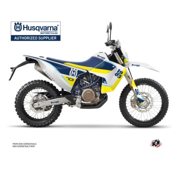 Kit Deco Moto Cross Heyday Husqvarna 701 Enduro LR Bleu Jaune