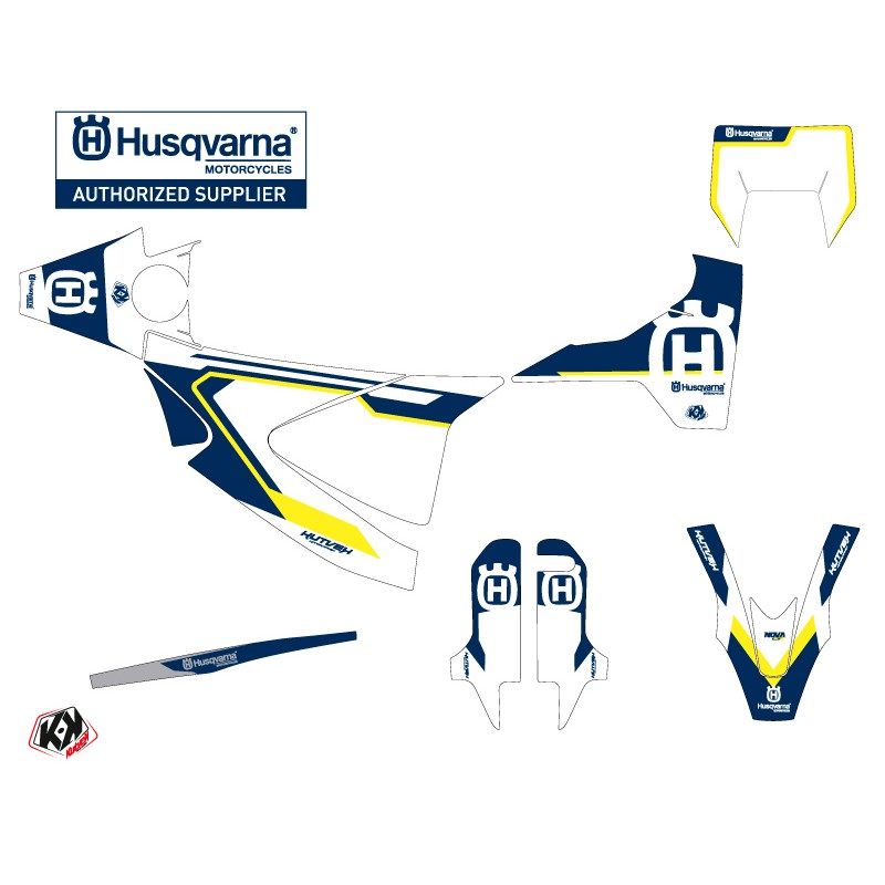 Kit Deco Moto Cross Nova Husqvarna 701 Supermoto Bleu