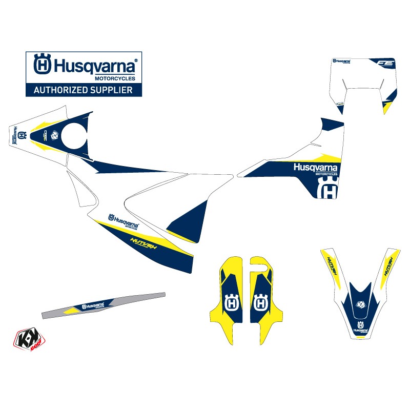 Kit Deco Moto Cross Orbit Husqvarna 701 Supermoto Blanc