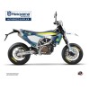 Kit Deco Moto Cross Hero Husqvarna 701 Supermoto Bleu Jaune