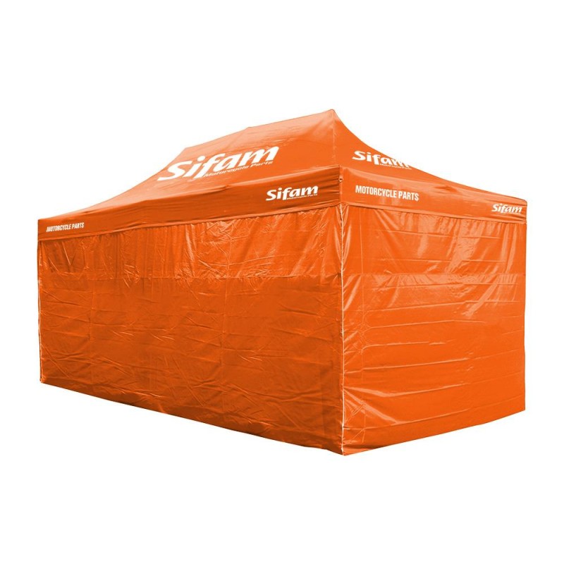 Barnum publicitaire 6M x 3M Orange - Structure acier - toile polyester