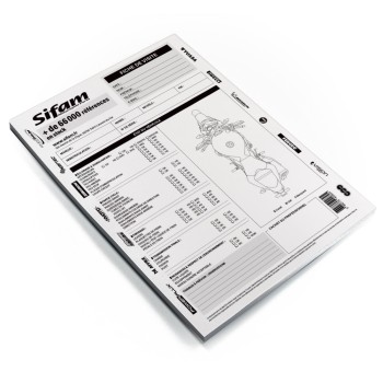 Bloc pour Pré-visite du Contrôle Technique - Pack de 5 carnets de 10