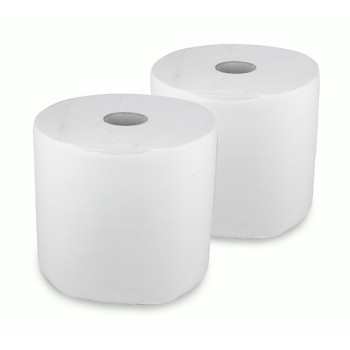 Rouleau d'Essuie Tout Micro Gaufré 2 Plis - Blanc (Sachet de 2pcs/390