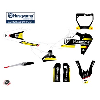Kit Deco Moto Cross Split Husqvarna 450 FS Noir Jaune