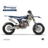 Kit Deco Moto Cross Heritage Husqvarna 450 FS Bleu