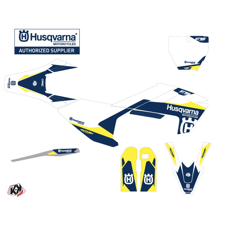 Kit Deco Moto Cross Orbit Husqvarna 450 FS Blanc