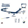 Kit Deco Moto Cross Split Husqvarna 450 FS Blanc Bleu
