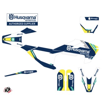 Kit Deco Moto Cross Rocky Husqvarna 450 FS Bleu