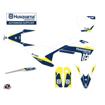Kit Deco Moto Cross Orbit Husqvarna 450 FS Blanc