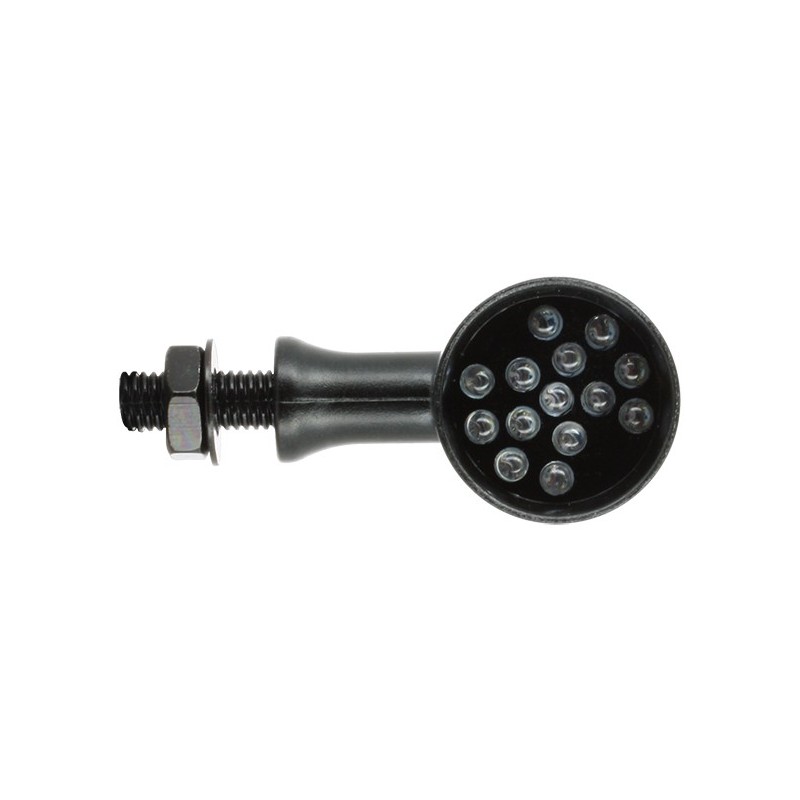 Paire de clignotants LED rond - noir