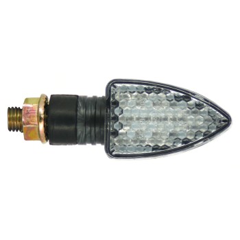 Paire de mini clignotants LED triangulaire court - Look carbone