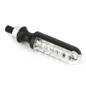 Paire de mini clignotants LED Cylindrique - noir