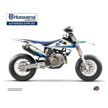 Kit Deco Moto Cross Legacy Husqvarna 450 FS Bleu Jaune