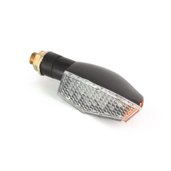 Paire de mini clignotants LED Courbé + Led Latérale - noir