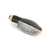 Paire de mini clignotants LED Courbé + Led Latérale - noir