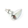 Paire de mini clignotants Bullet court - Chromé