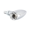 Paire de mini clignotants Bullet court - Chromé