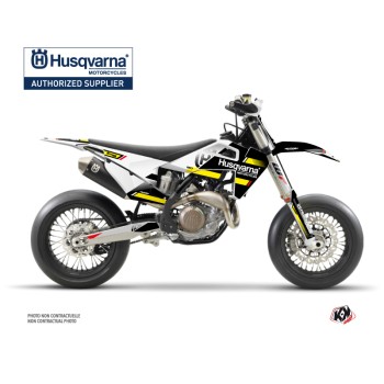 Kit Deco Moto Cross Split Husqvarna 450 FS Noir Jaune