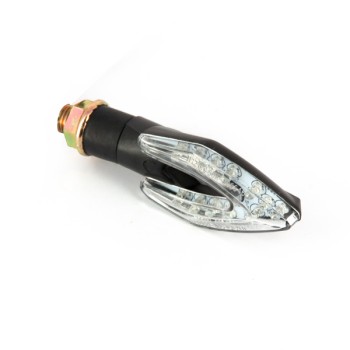 Paire de mini clignotants LED boomerang - noir