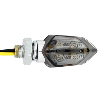 Paire de micro clignotants LED - Chrome