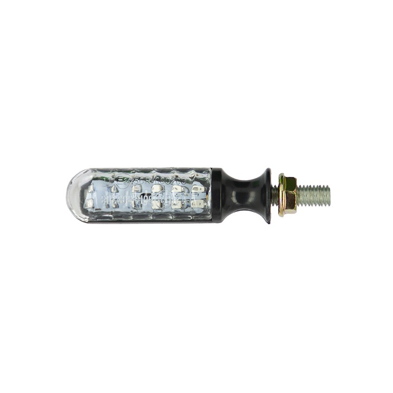 Paire de clignotants universels séquentiels à Leds - Noir avec caboc