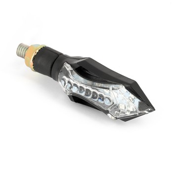 Paire de clignotants universels séquentiels à Leds - Noir avec caboc