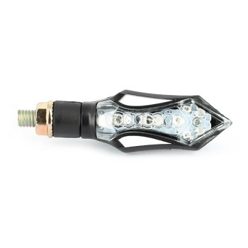 Paire de clignotants universels séquentiels à Leds - Noir avec caboc