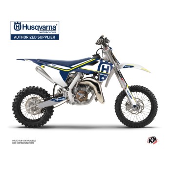 Kit Deco Moto Cross Heritage Husqvarna TC 50 Bleu Blanc